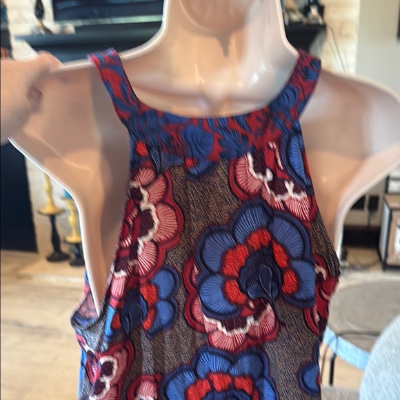 Dear John Red and Blue Peplum Tank Top - Picture 4 of 5